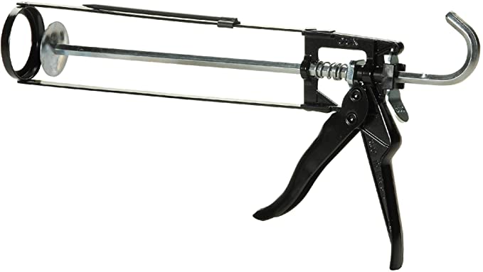 COX 41001 Wexford 10.3-Ounce Cartridge Manual Skeleton Steel Caulk Gun, Black