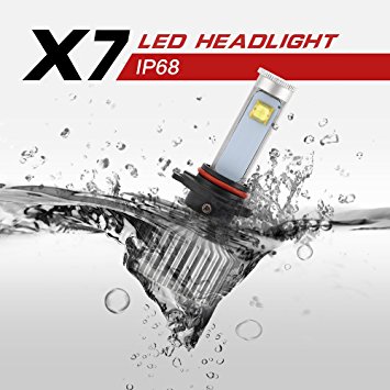 Aokland LED Headlight Bulb, Super Bright Headlight Bulb Cree H7 - 3600 LM - 40W - 6000K IP68 Waterproof Car Headlights for Cars with Cool Fan
