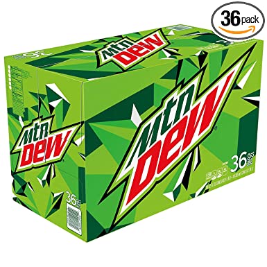 Mountain Dew Drink Cans 12 Fluid Ounce, Natural, 432 Fl Oz, (Pack of 36)