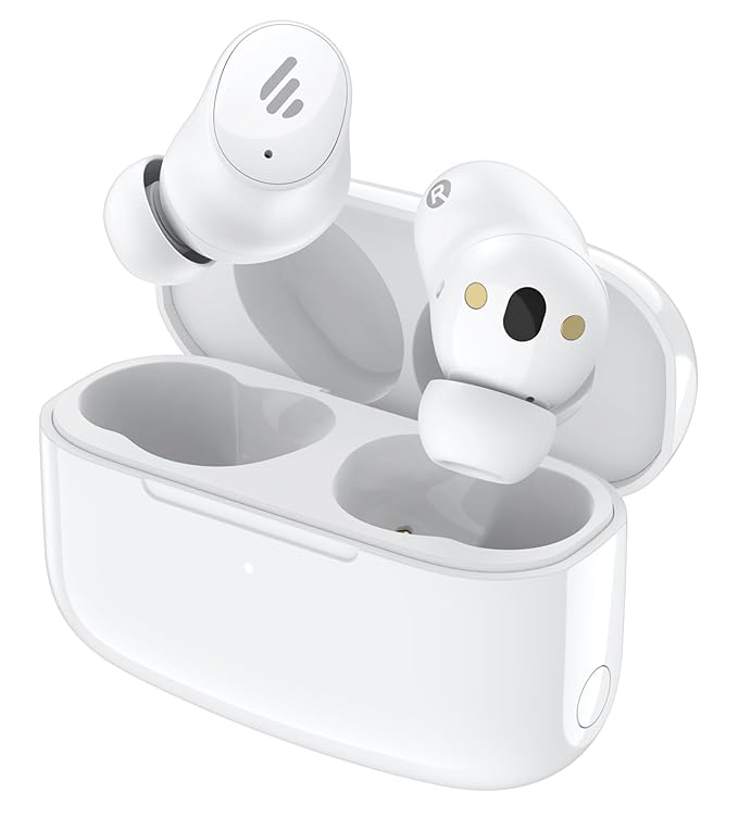 Edifier TWS1 Pro 2 Active Noise Cancellation Earbuds，-42dB Depth ANC，AI-Enhanced Calls with 4 Mics, in-Ear Detection, Fast Charging, Game Mode, Custom EQ, True Wireless Bluetooth 5.3 Earbuds - White