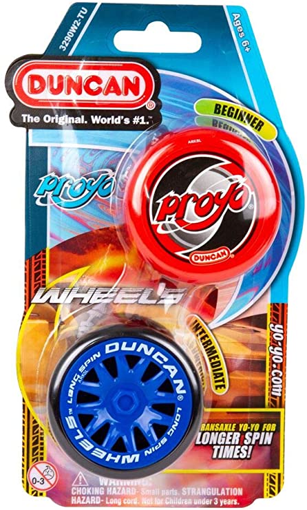 Duncan Toys 3290W2-TU Yo-Yo Combo Pack, ProYo & Wheels Yo-Yo, Beginner/Intermediate Level, 2 Yo-Yo Pack, Colors May Vary