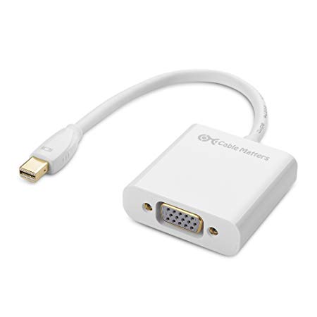 Cable Matters Gold Plated Mini DisplayPort to VGA Male to Female Adapter in White