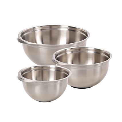 KitchenAid 3-Piece Stainless Steel Mixing Bowl Set