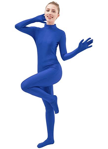 Ensnovo Womens One Piece Unitard Full Body Suit Lycra Spandex Skin Tights