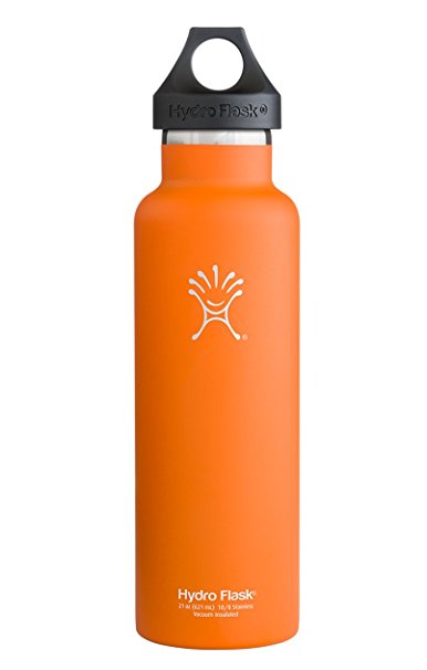 Hydro Flask Vacuum Insulated Stainless Steel Water Bottle, Standard Mouth w/Loop Cap