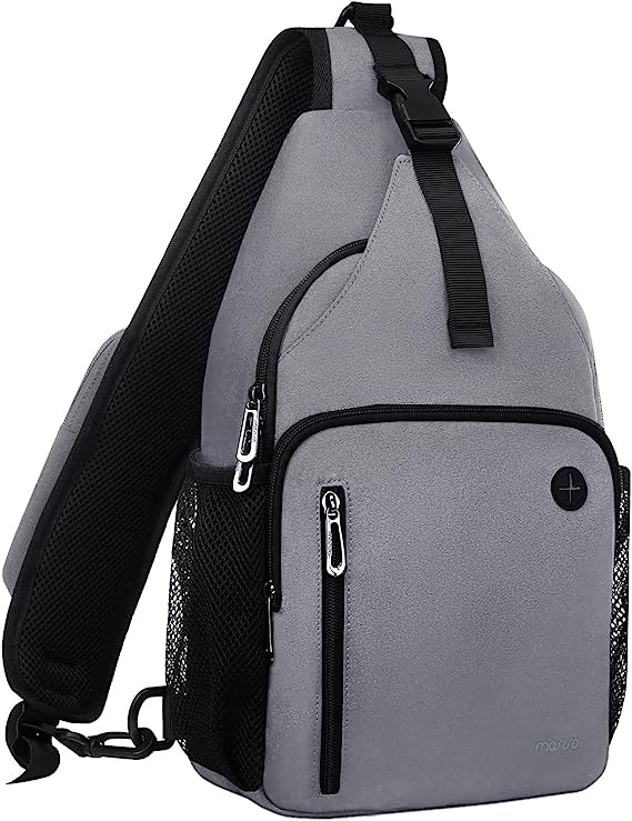 MOSISO Sling Backpack Bag, Crossbody Shoulder Bag Travel Hiking Daypack Chest Bag with Front Square Pocket&USB Charging Port