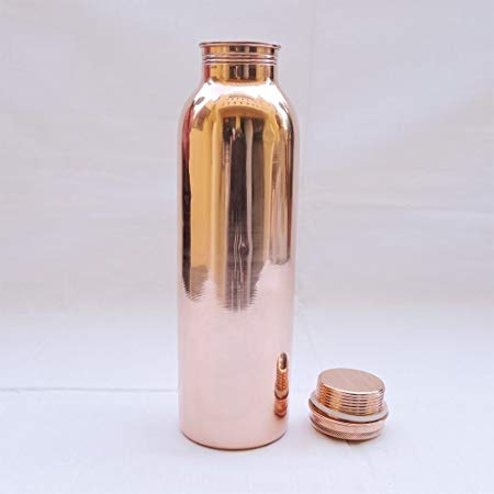 Pure Copper Water Bottle for Ayurvedic Health Benefits Joint Free, Leak Proof BY UK international
