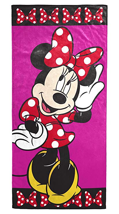 Disney Minnie Mouse Bows And Dots Cotton Towel