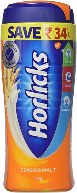 Horlicks Health & Nutrition drink - 1 kg Pet Jar (Classic Malt)