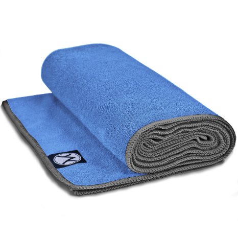 Yoga Towel 24 x 72 by Youphoria Yoga - Improve Mat Grip During Bikram Ashtanga and Hot Yoga Sessions - Ultra Absorbent Machine Washable Microfiber Yoga Mat Length Towels - Stop Slipping Order Today