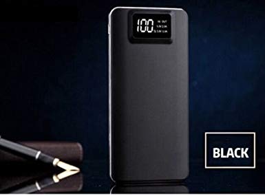 500000mAh LCD Power Bank 2 USB Charger For Cell Phone (Black)