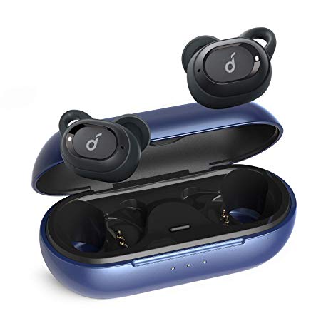 2019 Upgraded, Anker Soundcore Liberty Neo True Wireless Earbuds, Pumping Bass, IPX7 Waterproof, Secure Fit, Bluetooth 5 Headphones, Stereo Calls, Noise Isolation, One Step Pairing, Sports (Blue)