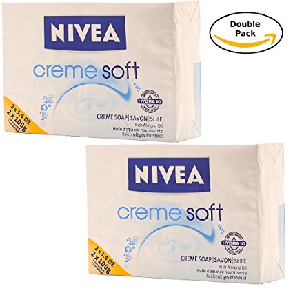 Nivea Creme Soft, Hydra IQ Soft Skin Feeling. Rich Almond Oil, 13.6 Oz, 400 Grams (4 X 100 Gms, Total 400 Grams. Made in Germany