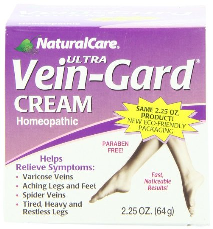 NaturalCare Homeopathic Ultra Vein-Gard Leg Therapy Cream, 2.25-Ounce Package