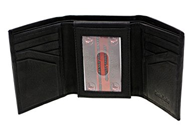 Paul & Taylor Genuine Leather Men's Trifold Wallet Flap Up ID