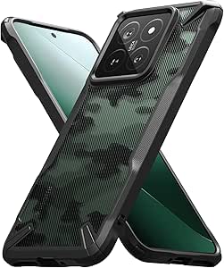 Ringke Fusion-X Case Kompatibel mit Xiaomi 14 Hülle, Strapazierfähiger TPU Stoßfänger Anti-Kratzt PC Rückseite Handyhülle für Xiaomi 14 - Camo Black