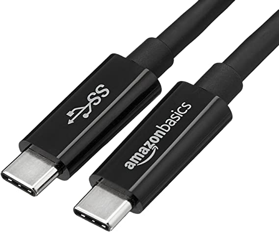 AmazonBasics USB Type-C to USB Type-C 3.1 Gen1 Adapter Charger Cable - 6 Feet (1.8 Meters) - Black