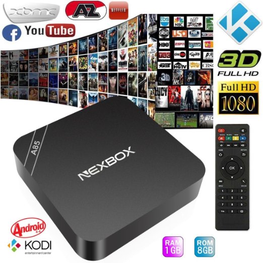 NEXBOX A85 TV BOX Amlogic S805 Newest Android 4.4 Quad-core Cortex Streaming Media Player 1G/8G 1080P KODI 15.2 Preinstalled Internet Smart TV BOX Better than MXQ
