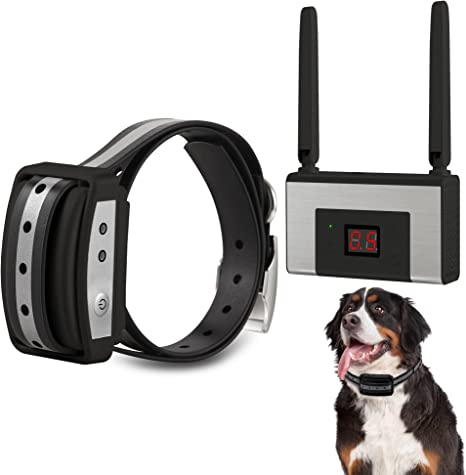 FOCUSER Electric Wireless Dog Fence System, Pet Containment System for Dogs and Pets with Waterproof and Rechargeable Collar Receiver for one Dog Container Boundary System