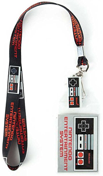 Nintendo NES Controller Lanyard with Rubber Charm
