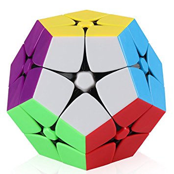 D-FantiX 2x2 Megaminx Stickerless Speed Cube Dodecahedron Magic Cube Puzzle Toy