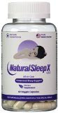 Natural Sleep X - The 1 Sleep Aid - Extra Strength Insomnia Relief Supplement - Fall Asleep Fast With The Most Recommended Herbal Sleeping Pills on Amazon - Unique Blend of Melatonin 5-HTP Valerian GABA Chamomile Herbal Extracts Vitamins Minerals and Amino Acids - No Side Effects and Non-Habit Forming - 60 Veggie Capsules - 100 FREE Premium Hassle-Free Money Back Guarantee