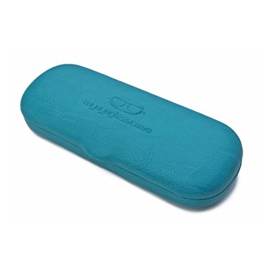 MyEyeglassCase | Hard Eyeglass Case & Reading Glasses Case with Microfiber Cloth | Protects Small to Medium & Long size Frames | Classic & Trendy Smooth Finish