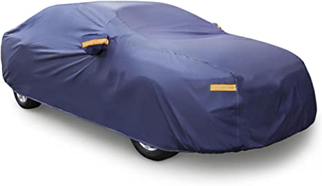 uxcell 3XL Blue Car Cover Outdoor Weather Waterproof Breathable Scratch Rain Snow Heat Resistant 490 x 180 x 160cm