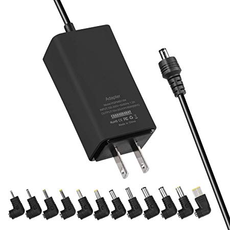65w Universal Laptop Charger Mini Power Adapter Supply for Lenovo Hp Dell Acer Asus IBM Toshiba Compaq Samsung Sony Fujitsu Gateway Notebook Ultrabook,Portable Travel Laptop Charger DC15-20V