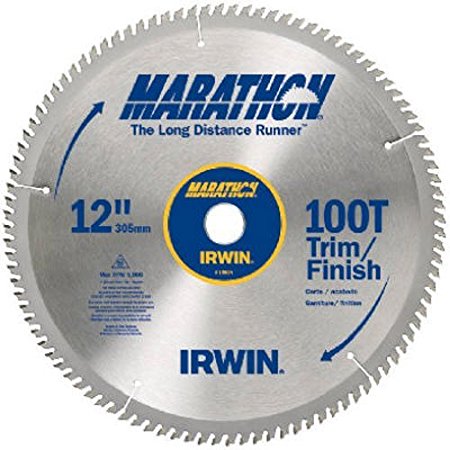 IRWIN Tools MARATHON Carbide Table / Miter Circular Blade, 12-Inch, 100T (14084)