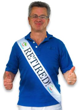 "Retired!" Sash - Retirement Party Supplies, Gifts, and Decorations
