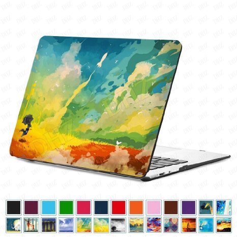 DHZ MacBook Air 13 Inch Case - Colorful Dreams Ultra Slim Lightweight Rubber Coated Soft Touch Plastic Hard Cover For Apple MacBook Air 13.3" (A1466 / A1369)