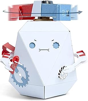 ROBOTRY Moving Paper Robots Making Kit - Learn Very Basic 5 Robot Mechanisms (The Genius Police Officer, Poli)