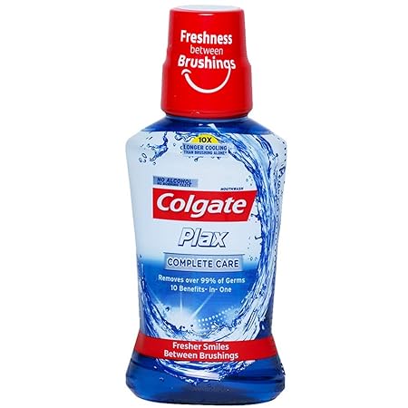 Colgate Plax Antibacterial Mouthwash, 24/7 Fresh Breath, Liquid - Pack Of 250Ml, (Complete Care)