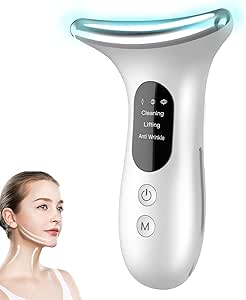 Neck Face Beauty Device 3 in 1, Skin Care Facial Massager, Portable Face Massager for Skin Care, Face Sculpting Tool, Vibration