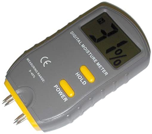 HQRP JT-4G Wood / Firewood Moisture Meter - Wood, Firewood, Wall Damp Meter 4-Pins and Home Inspection Tool