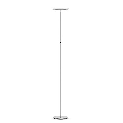 Vacnite LED Torchiere Floor Lamp, Smart-Touch-Dimming,36-Watt, 71-Inch, Super Bright Warm White for Bedroom Living Room Office - Simple Streamlining Silver