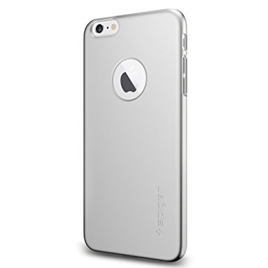 Spigen Thin Fit A iPhone 6 Plus Case with Premium SM Coated Matte Hard Case with Logo Cutout for iPhone 6S Plus / iPhone 6 Plus - Satin Silver