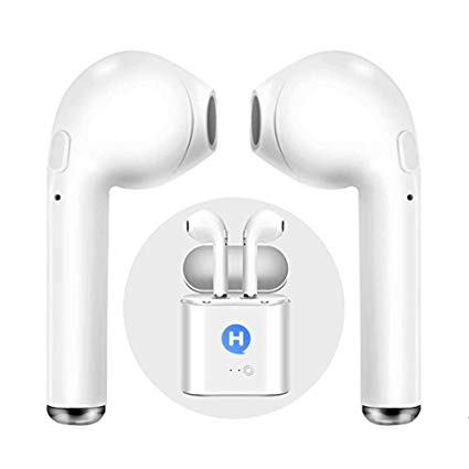 Bluetooth Headset Headset, Mini Earbud in-Ear Headphones, Stereo Headphones with Microphone and Noise Reduction, Compatible with Smartphone