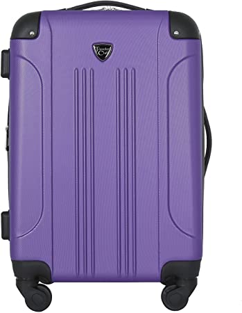 Travelers Club Chicago II Expandable Spinner Carry-On Luggage, Purple, 20-Inch