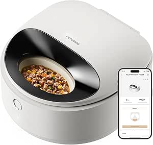 PETLIBRO Automatic Cat Feeder Wet Food Semiconductor Cooling 3 Days Freshness, APP Control Refrigerated 3 Meals Wet Food Dispenser,Polar WiFi Timed Auto Pet Feeder for Cat Dog