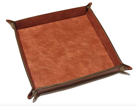 Saranama Valet Tray, PU Leather, Catchall, EDC Tray for Mens Jewelry, Mens Accessories