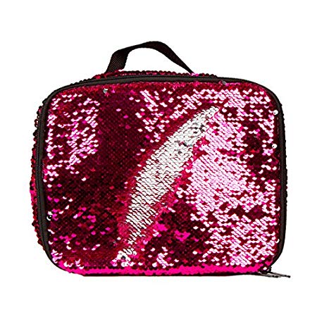 Style.Lab by Fashion Angels Magic Sequin Lunch Tote - Pink/Silver