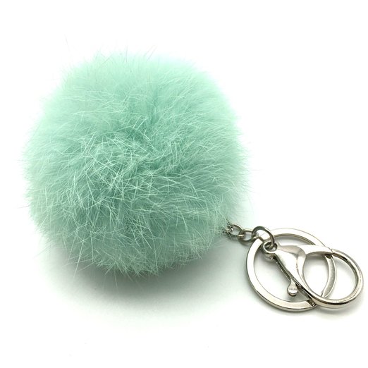 Raylans Soft Elegant Real Rabbit Fur Pompom Ball Car Key Chain Handbag Key Rings