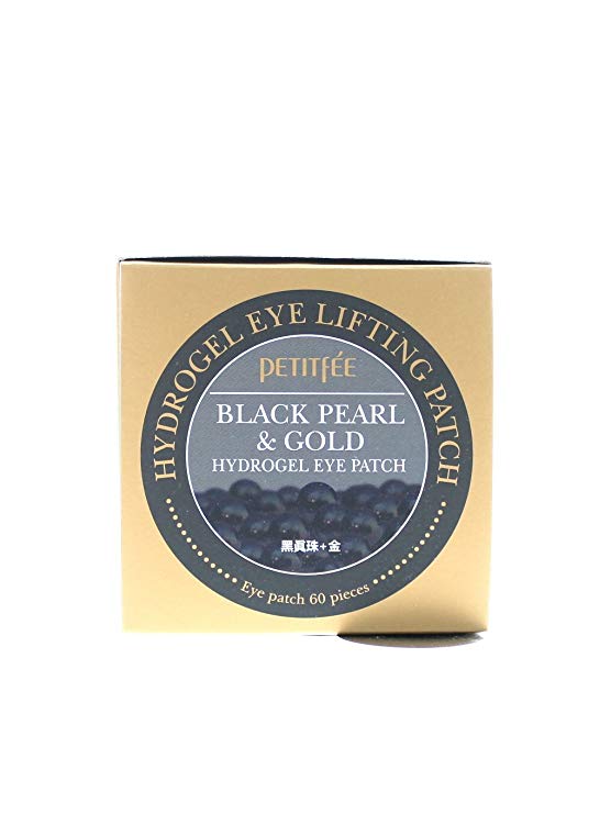 PETITFEE Black Pearl Gold Hydrogel Eye Patch - 60 Sheets 30 Days