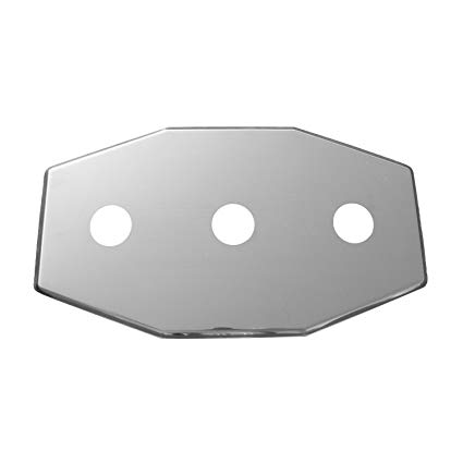 LASCO 03-1654 Smitty Plate, Three Hole, Used to Cover Shower Wall Tile, Stainless Steel