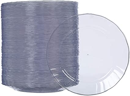 AmazonBasics Disposable Plastic Plates - 100-Pack, 7.5-inch