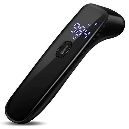 Best Infrared Forehead Thermometer, Digital No Contact Infrared Thermometer Designed for Adults, Kids, Baby with Accurate °F/°C Reading, Digital No Touch Thermometer with Fever Indicator - Black