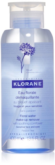 Klorane Floral Water Make-up Remover with Soothing Cornflower, 13.5 fl. oz.