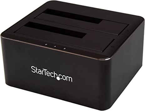 StarTech.com Dual-Bay USB 3.0 to SATA Hard Drive Docking Station, USB Hard Drive Dock, External 2.5/3.5" SATA I/II/III, SSD/HDD Docking Station, Hot-Swap Hard Drive Bays, Top-Loading (SDOCK2U33V)